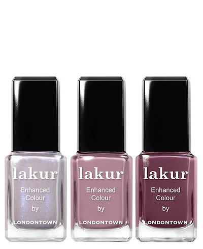 Londontown 3-Pc. Royal Plum Lakur Enhanced Colour Nail Polish Set