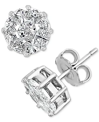 Effy Diamond Octagon Stud Earrings (1-1/10 ct. t.w.) in 14k White Gold