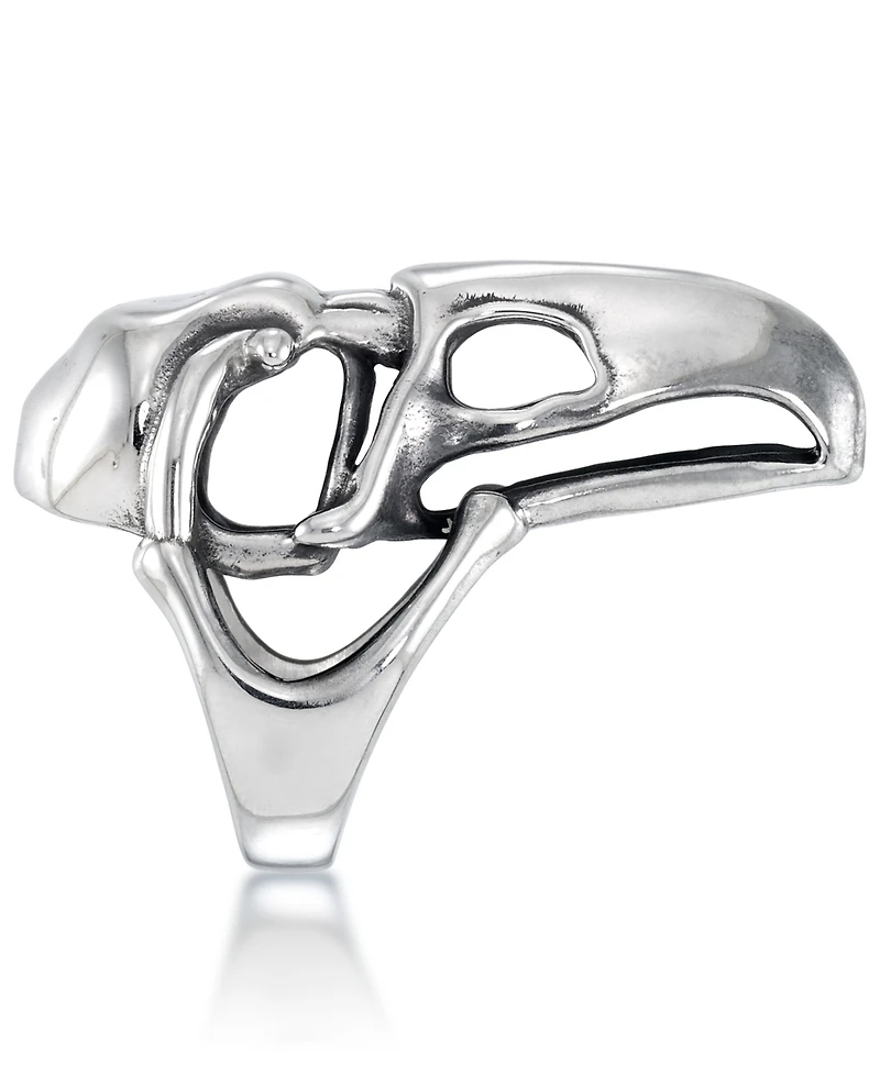 Andrew Charles by Andy Hilfiger Men's Openwork Eagle Ring Stainless Steel