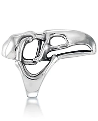 Andrew Charles by Andy Hilfiger Men's Openwork Eagle Ring Stainless Steel