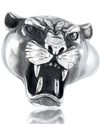 Andrew Charles by Andy Hilfiger Men's Roaring Big Cat Ring Stainless Steel
