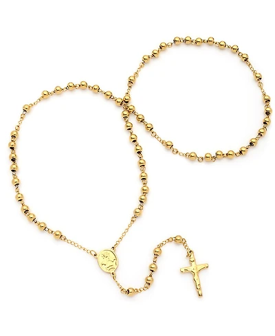 Steeltime Women's 18K Gold Plated Rosary Necklace