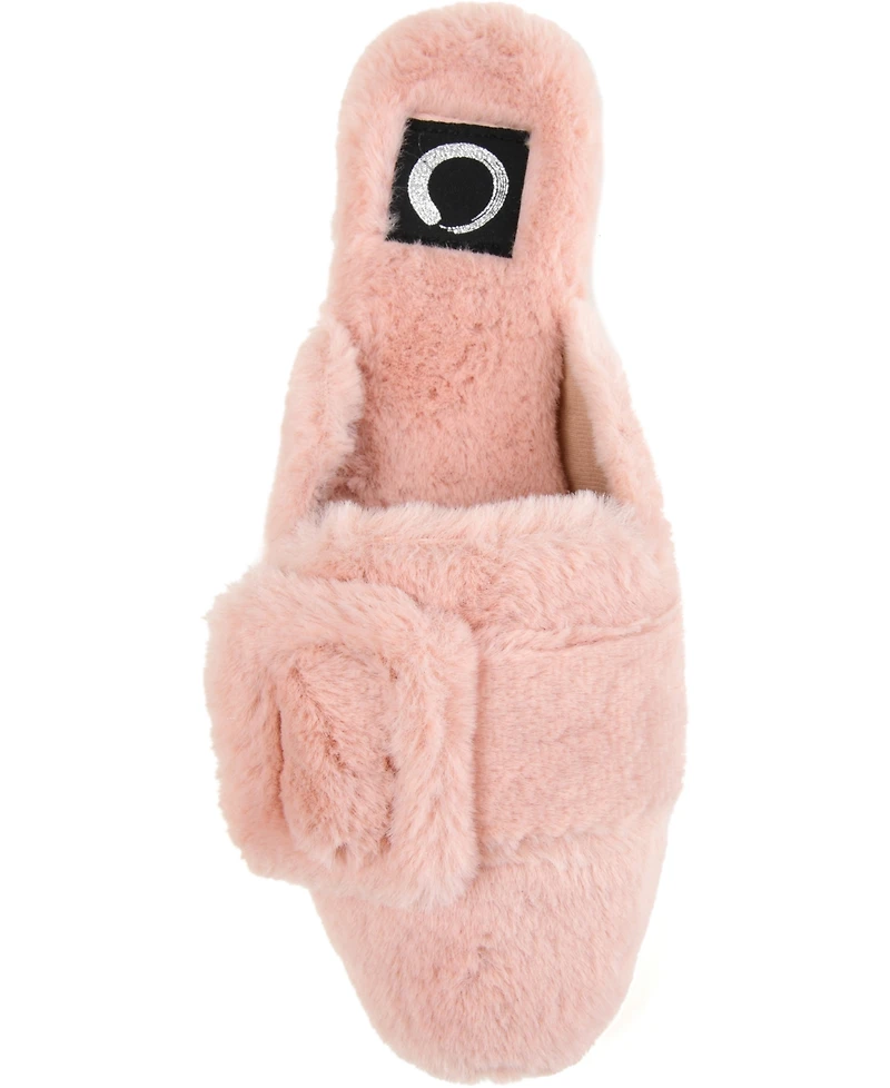 Journee Collection Women's Faux Fur Eara Slipper
