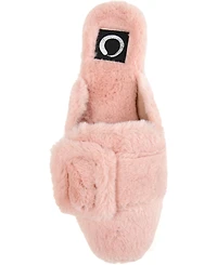 Journee Collection Women's Faux Fur Eara Slipper