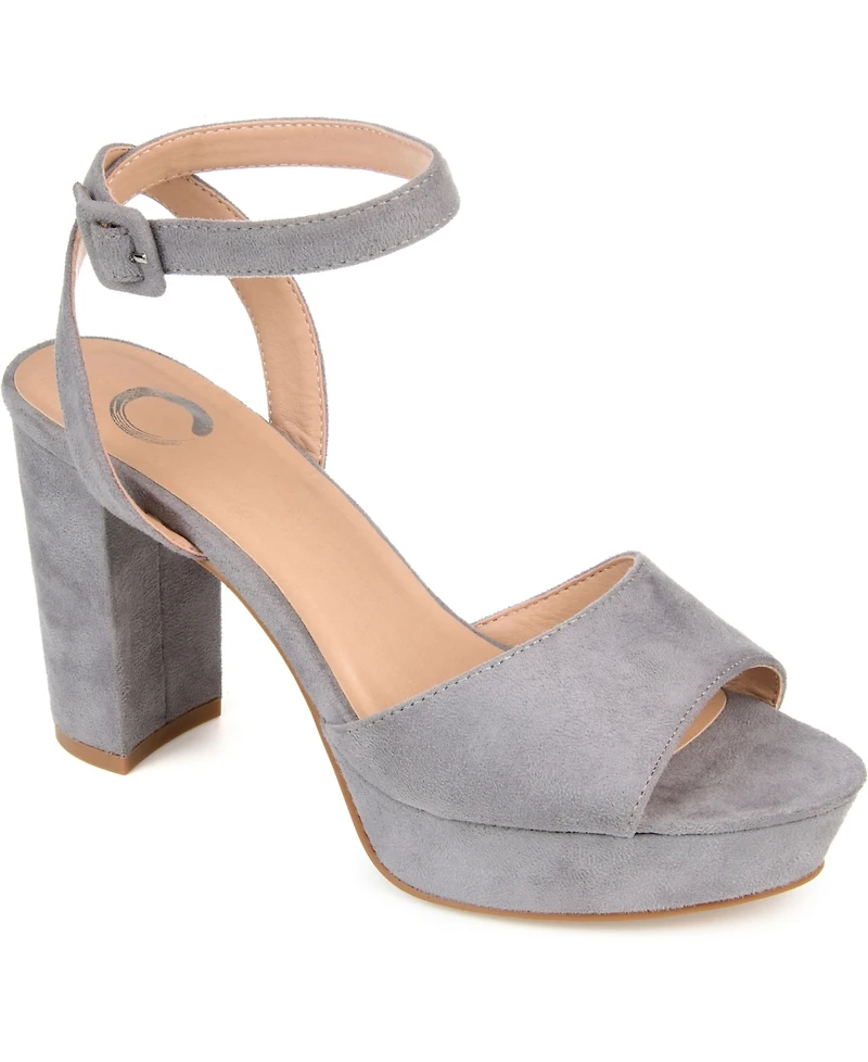 Journee Collection Women's Nairri Platform Block Heel Dress Sandals