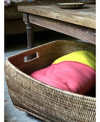 Artifacts Trading Company Artifacts Rattan Rectangular Oblong Storage Basket