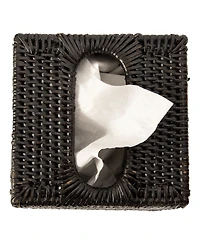 Artifacts Rattan Column Tissue Box Cover