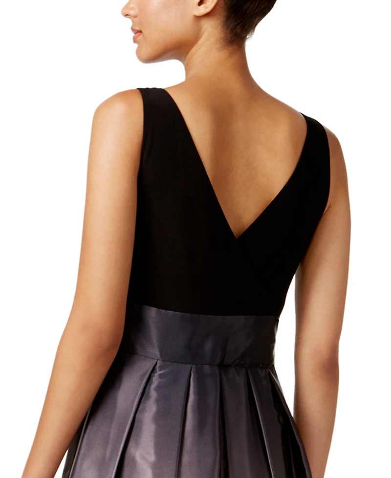 Sl Fashions Ombre Satin Bow Sash Gown