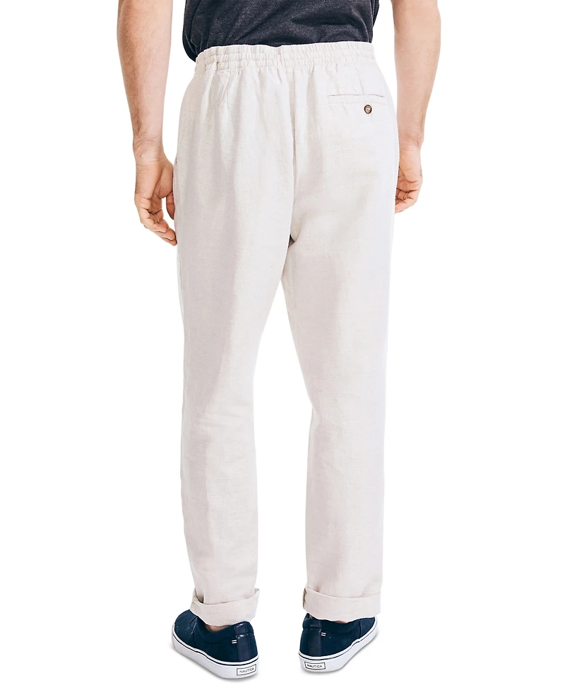 Nautica Men's Classic-Fit Elastic Drawstring Linen Pant