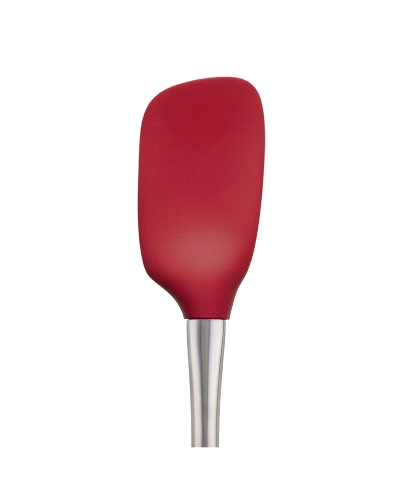 Tovolo Flex-Core Stainless Steel Handled Spoonula, Silicone Spoon Spatula Head