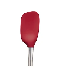 Tovolo Flex-Core Stainless Steel Handled Spoonula, Silicone Spoon Spatula Head