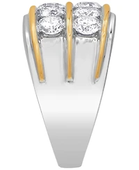Men's Diamond Two Row Band (3 ct. t.w.) 10k Gold & White