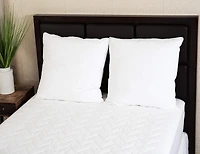 Circles Home European Size 100% Cotton Breathable Pillow Protector with Zipper – White (2 Pack)