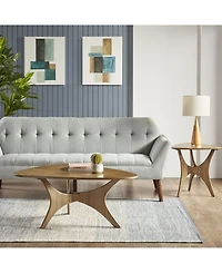 Ink+Ivy Blaze Triangle Wood Side Table