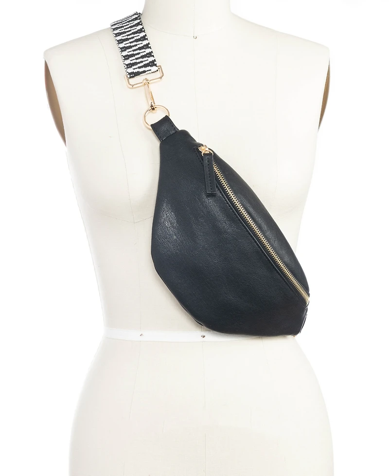 I.n.c. International Concepts Bean-Shaped Fanny Pack With Interchangeable Straps, Exclusively at Macy's