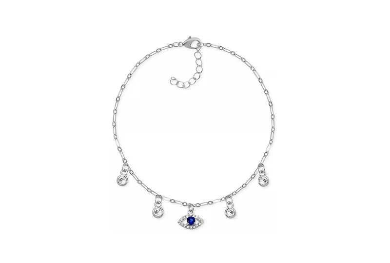 And Now This Blue Evil Eye Crystal Station Anklet