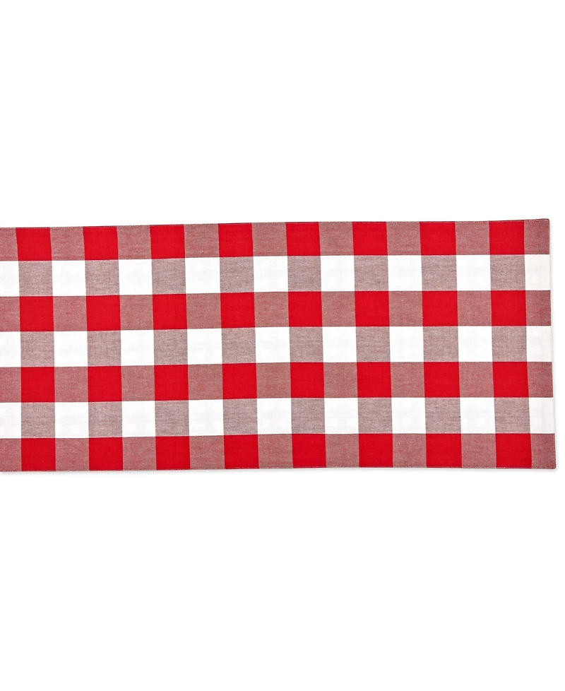 Design Imports Reversible Gingham - Buffalo Check Table Runner, 14" x 108"