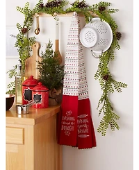 Design Imports Kitchen Towel Holiday Baking Kitchen Scarf, 4" x 70"