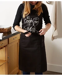 Design Imports Chef Printed Apron, Cook for Wine, 1 Piece