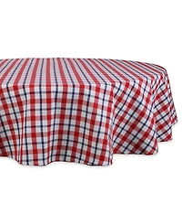 Design Imports American Plaid Kitchen Textiles, 70" Round, American Plaid, 1 Piece