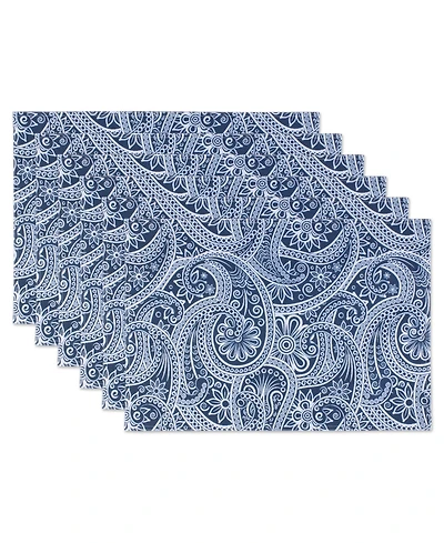 Design Imports Paisley Print Outdoor Placemat, Set of 6