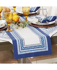 Design Imports Porto Stripe Print Table Runner, 14" x 72"