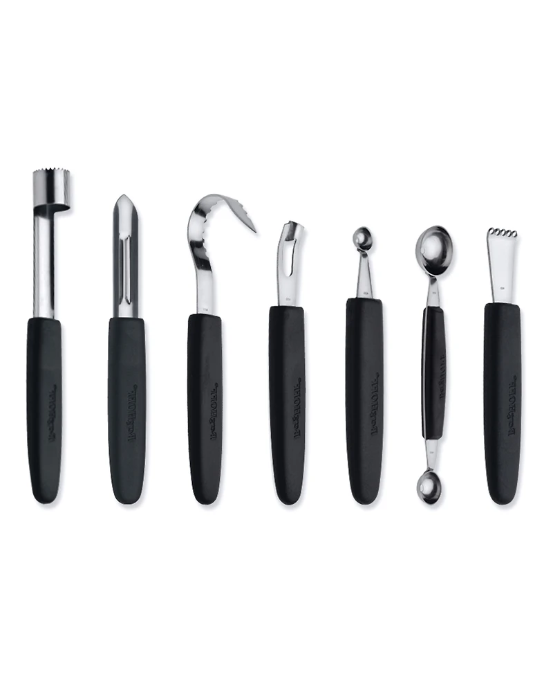 Essentials 7 Piece Stainless Steel Garnishing tool Set with Case