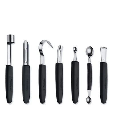 Essentials 7 Piece Stainless Steel Garnishing tool Set with Case