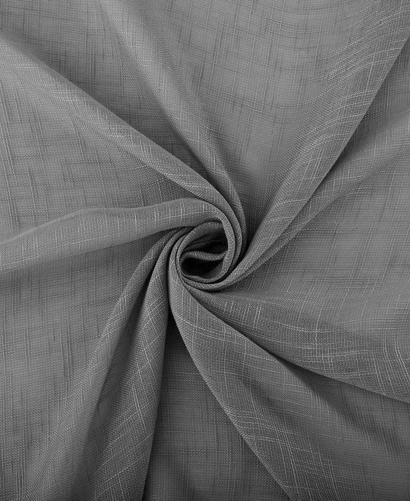 Ceri Linen Texture Jute Tabs Semi-Sheer Tab Top Curtain Panel