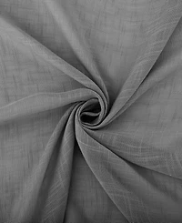 Ceri Linen Texture Jute Tabs Semi-Sheer Tab Top Curtain Panel