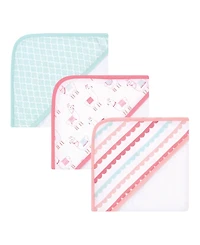 Hudson Baby Girls Cotton Rich Hooded Towels