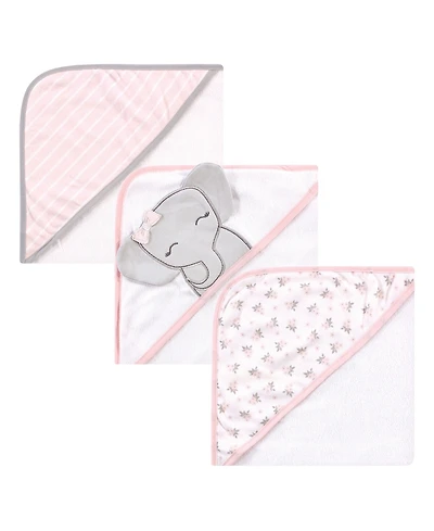Hudson Baby Girls Cotton Rich Hooded Towels
