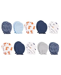 Hudson Baby Baby Boys Hudson Soft Cotton Anti-Scratch Mittens