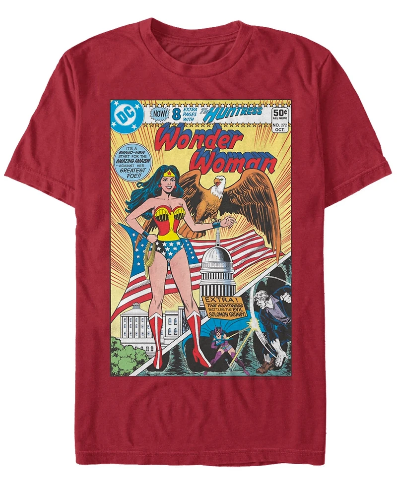 Men's Wonder Woman Comic Short Sleeve T-shirt