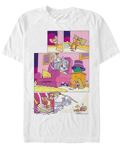 Men's Tom Jerry Cheese Comic Short Sleeve T-shirt