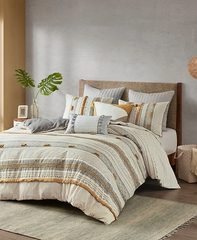 Ink+Ivy Cody Cotton 3-Pc. Duvet Cover Set, Full/Queen