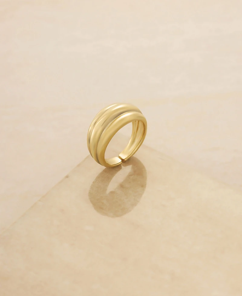 Ettika 18K Gold Plated Dome Ring