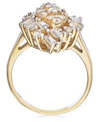 Wrapped Love Diamond Cluster Ring (1 ct. t.w.) 14k Gold, Created for Macy's