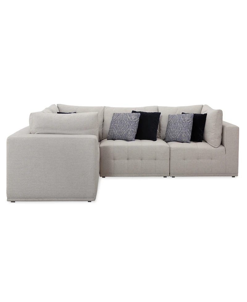 Closeout! Modern 4-Pc. Fabric Modular Sectional