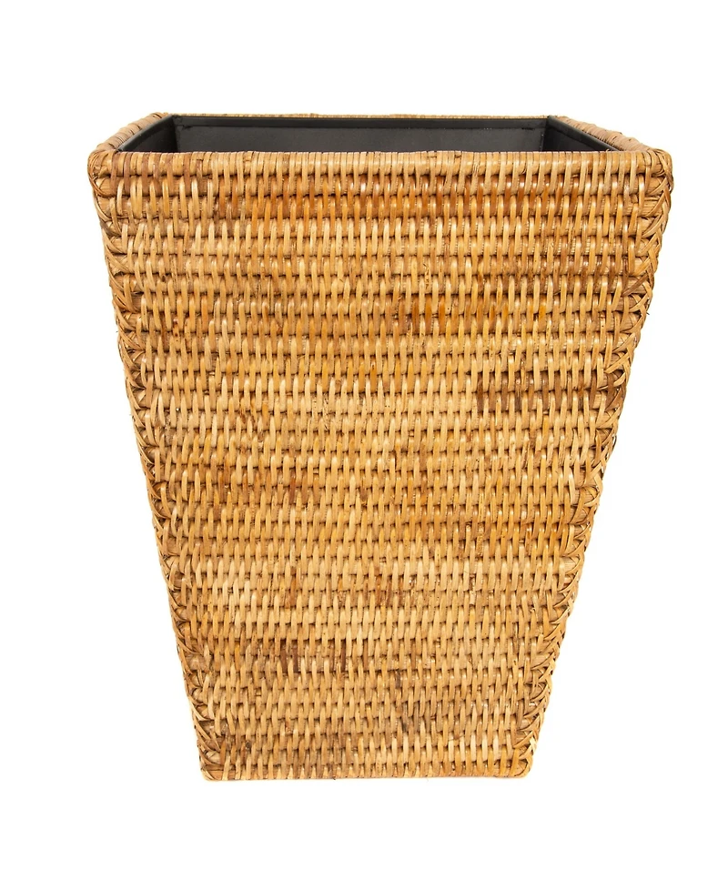 Artifacts Rattan Square Tapered Waste Basket