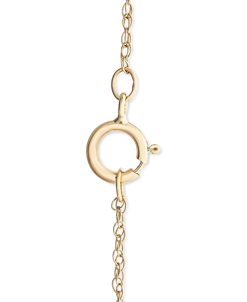 Wrapped Diamond Frog 18" Pendant Necklace (1/10 ct. t.w.) in 10k Gold, Created for Macy's