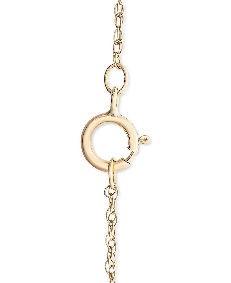 Wrapped Diamond Clover 18" Pendant Necklace (1/10 ct. t.w.) in 10k Gold, Created for Macy's