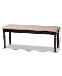 Giovanni Modern and Contemporary Fabric Upholstered Dining Bench