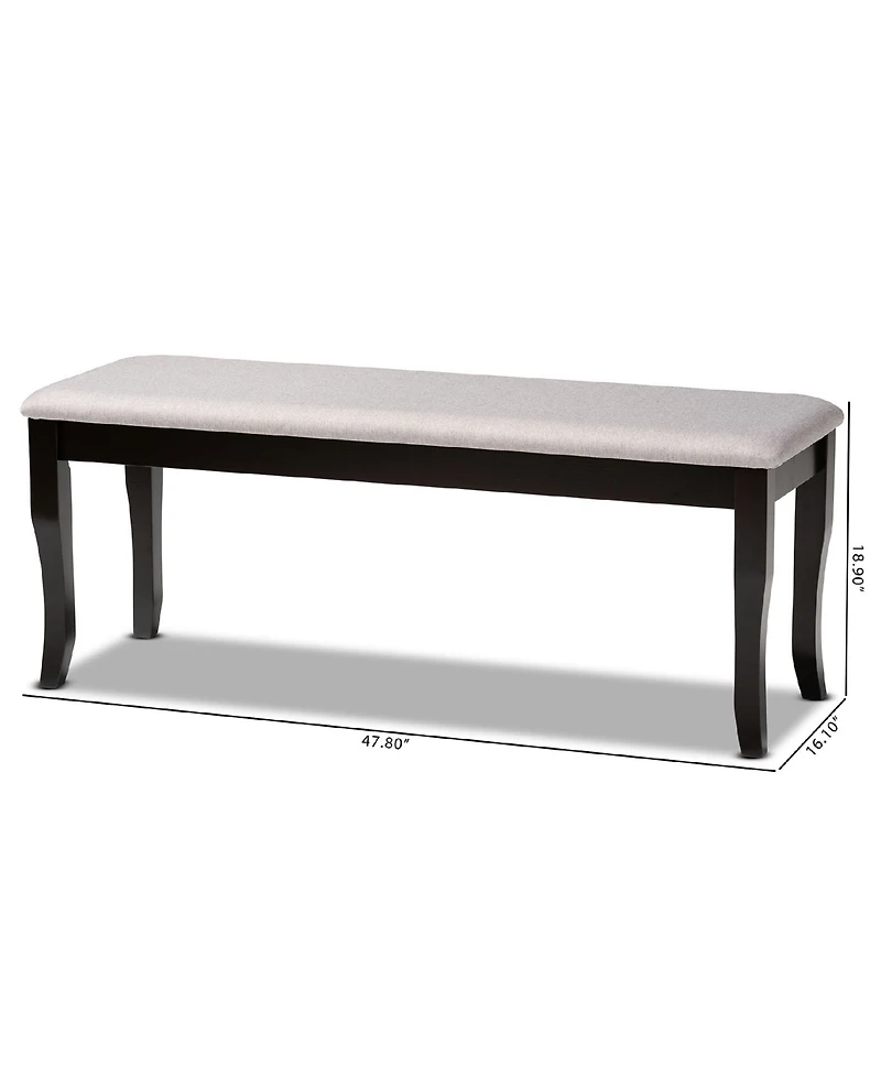 Cornelie Modern and Contemporary Transitional Fabric Upholstered Dining Bench