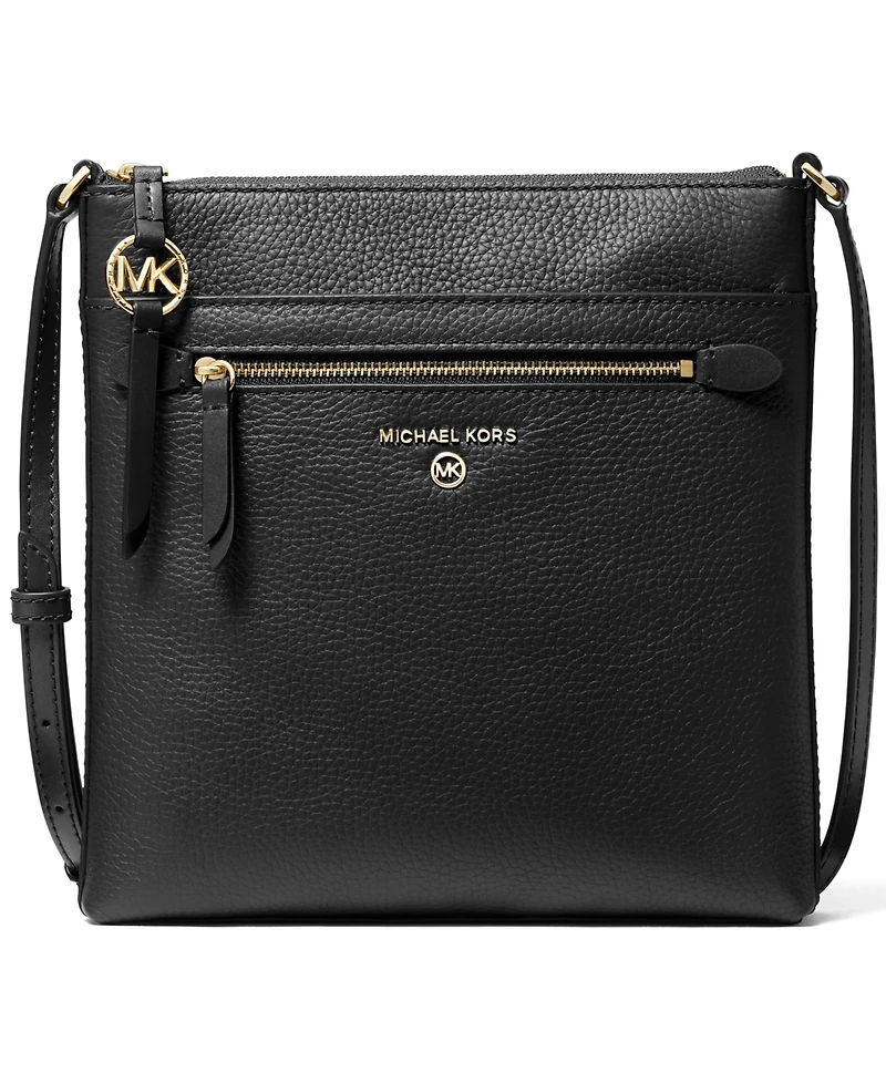 Michael Kors Jet Set Charm Leather Small North South Flat Crossbody Bag