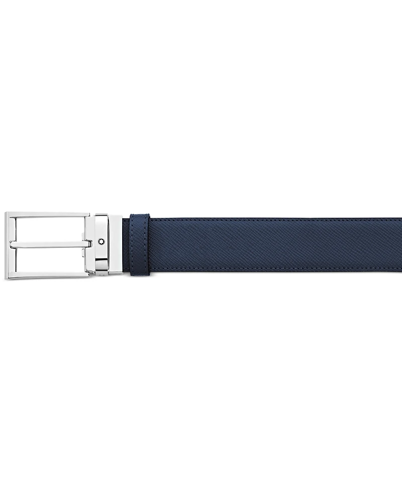 Montblanc Men's Trapeze Buckle Reversible Leather Belt