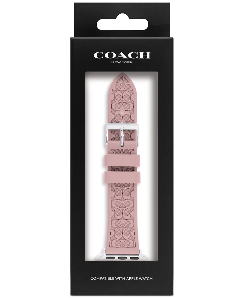 Coach Pink Rubber 38/40/41mm Apple Watch Band