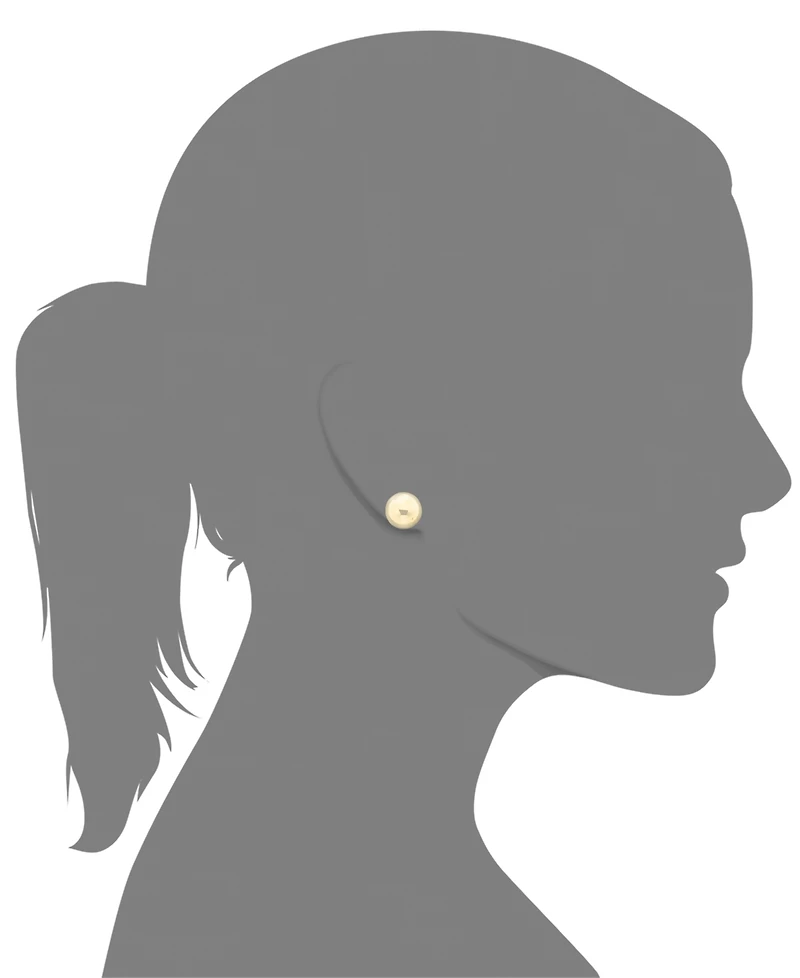 Gold Ball Stud Earrings (10mm) 14k White, Yellow or Rose