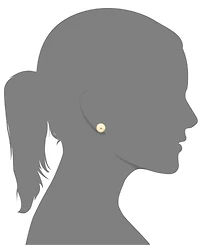 Gold Ball Stud Earrings (10mm) 14k White, Yellow or Rose