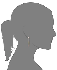 Simone I. Smith Platinum, 18k Rose Gold and 18k Gold over Sterling Silver Earrings, Extra-Large Tri-Color Hoop Earrings